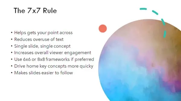 GREAT example of the 7x7-rule in powerpoint