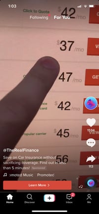 TikTok ad