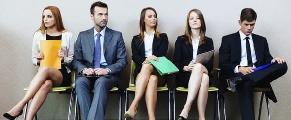 group of people waiting for interview