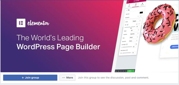best facebook groups: elementor