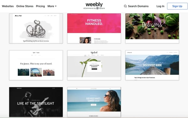 Weebly free blogging themes