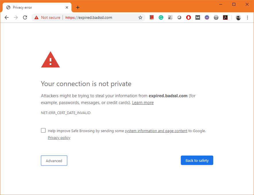 einstein platform services certificate expired