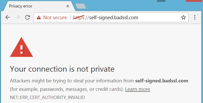 SSL certificate not trusted error in firefox
