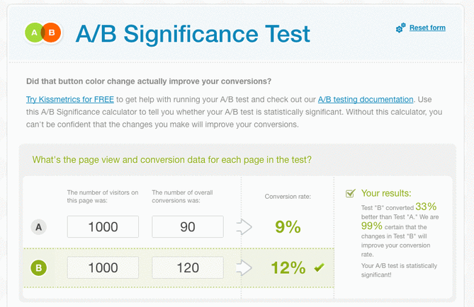 A/B Test Significance Calculator
