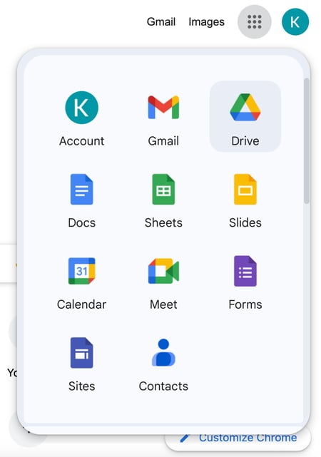 Google Drive App list