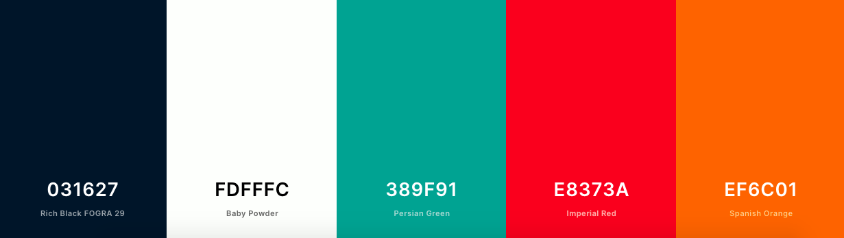 Accessible color palette with black, white, blue, red, and orange shades-1