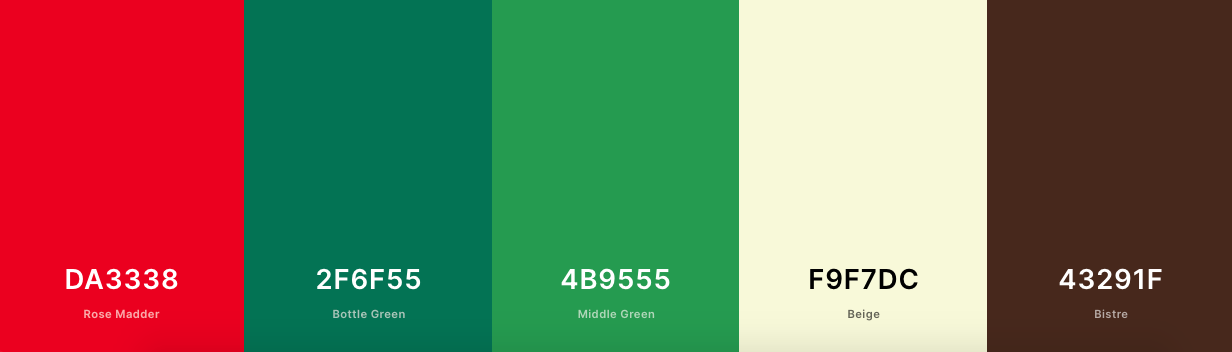 Accessible color palette with red, green, cream, and brown shades-1
