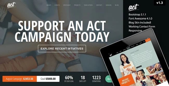 Act wordpress theme