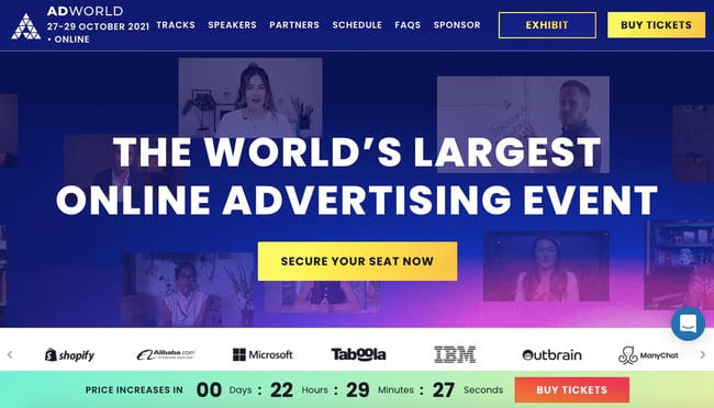 AdWorld%20Conference.jpg?width=650&name=AdWorld%20Conference - The 22 Best Conference Website Designs You&#039;ll Want to Copy
