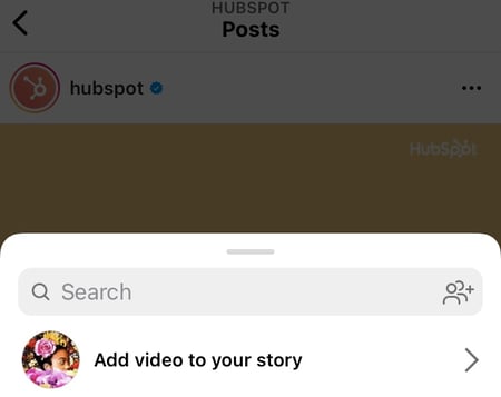 republier la vidéo sur Instagram Story