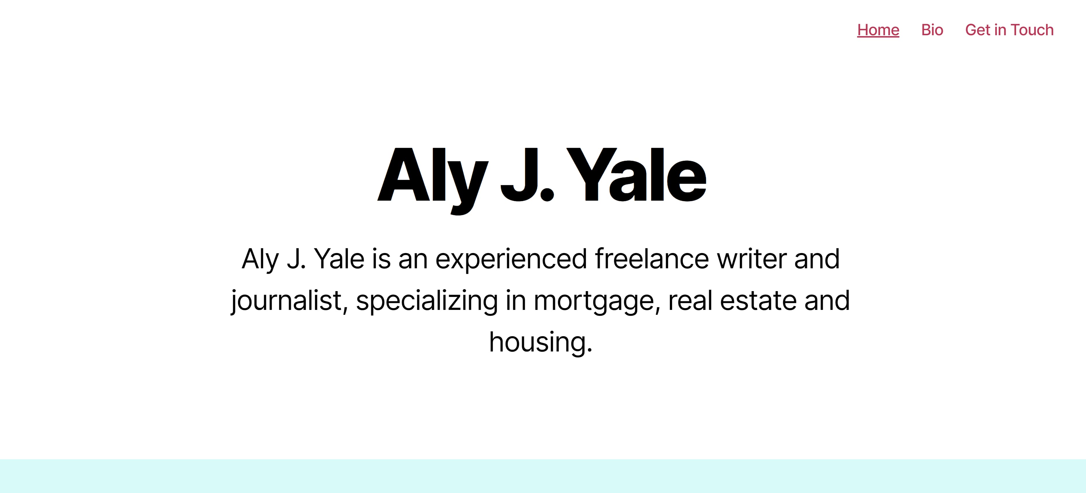 Copywriting portfolio example by Aly J Yale