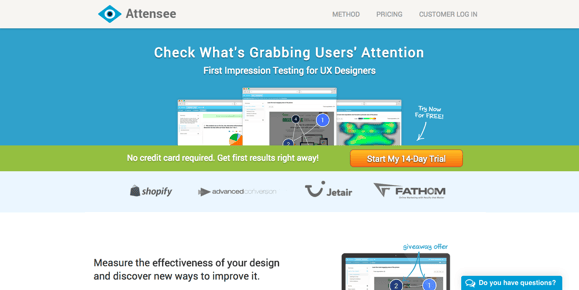 Homepage of Attensee