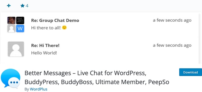 Better Messgaes live chat wordpress plugin