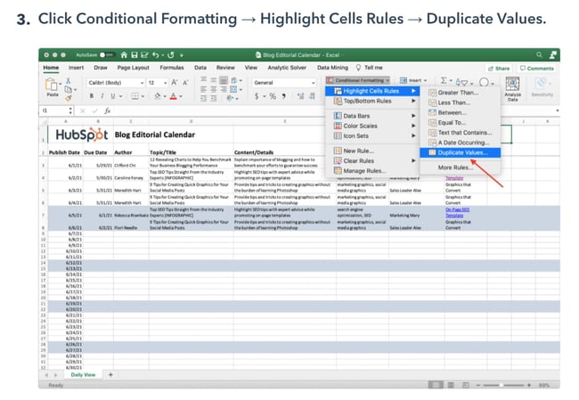 Blog station describing really to region duplicates successful Excel includes images pinch alt matter to support content