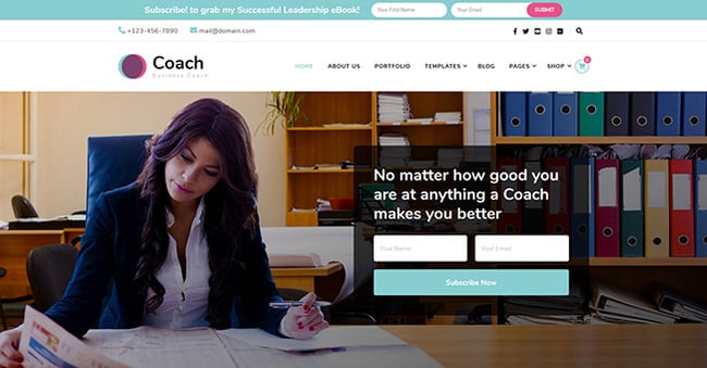 Blossom%20Coach%20Pro 1.jpg?width=650&height=339&name=Blossom%20Coach%20Pro 1 - The 57 Best WordPress Themes and Templates in 2023