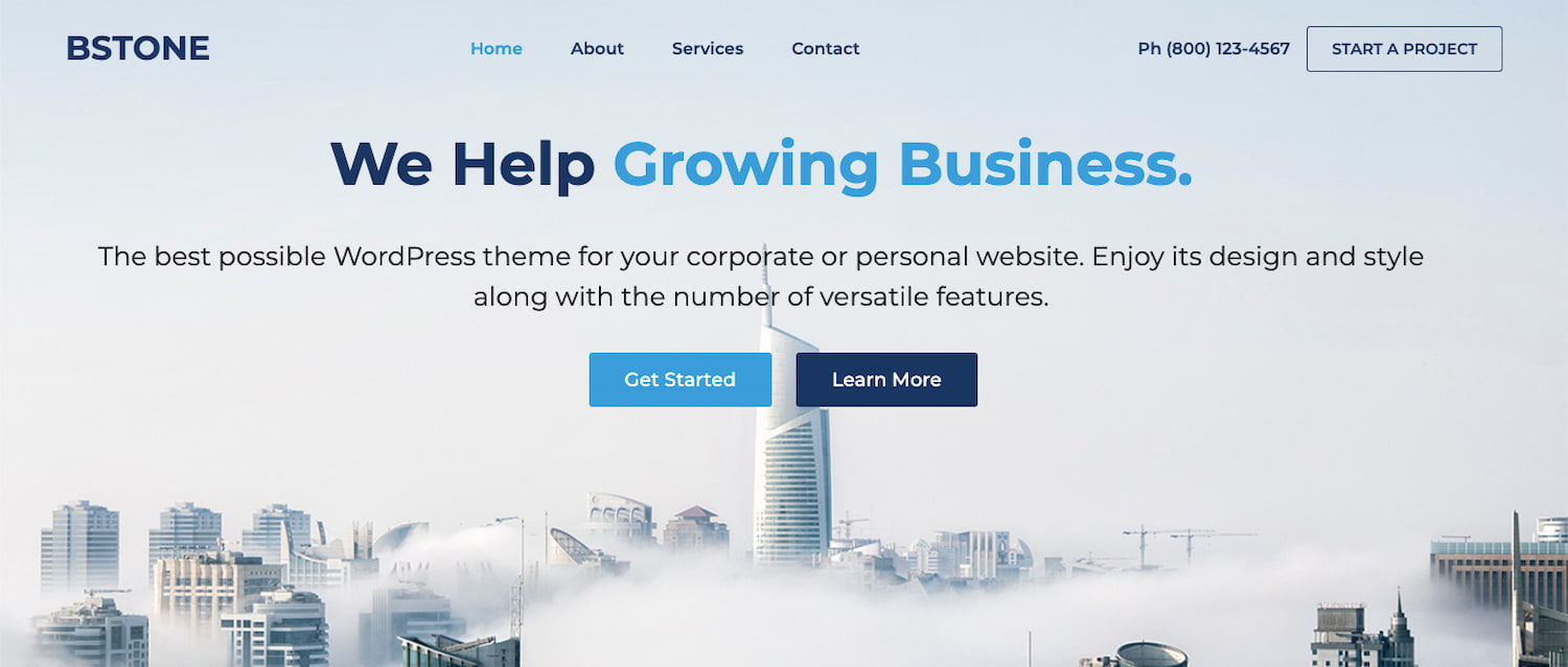 Bstone theme demo for businesses using BuddyPress plugin to add community forum
