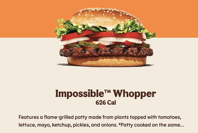 Crisis communication example: Burger King the Impossible Whopper