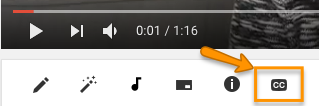 YouTube closed captioning (CC). YouTube closed captioning (CC).
