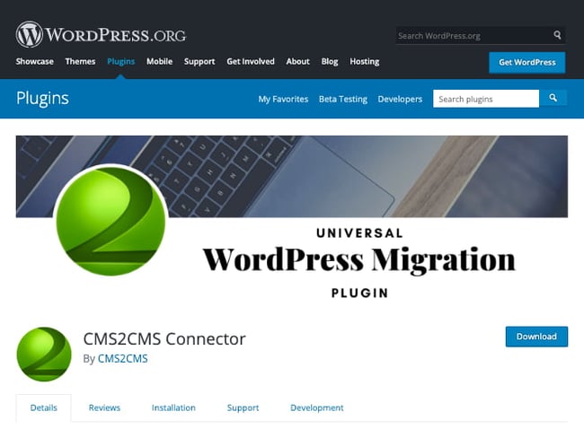 CMS2CMS connector plugin for converting Wix to wordPress