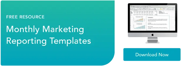 marketing reporting template CTA