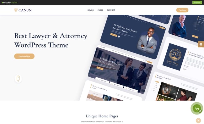 Get the Canun responsive Website template for your next consultancy Website project