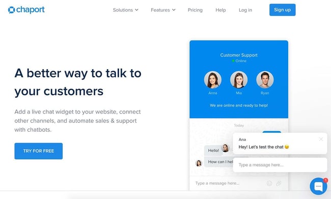 Companies with live chat support