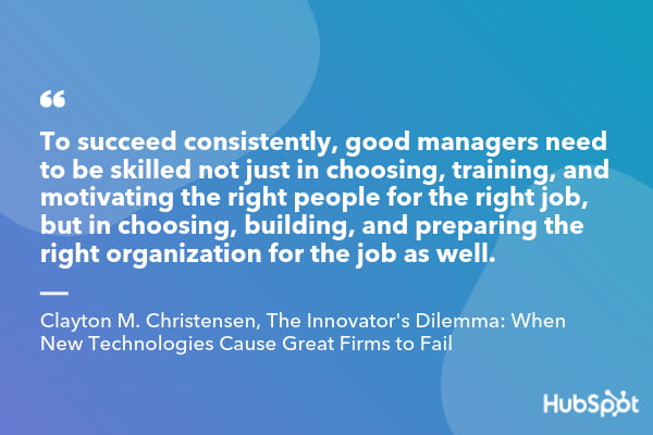 Clayton M. Christensen quote from The Innovator's Dilemma When New Technologies Cause Great Firms to Fail