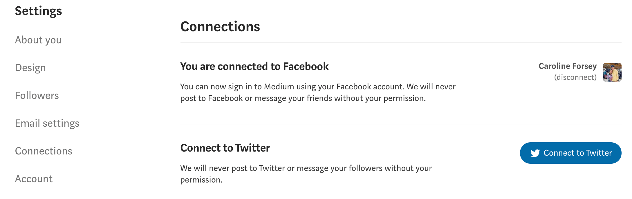 Connecter votre compte Medium aux pages sociales