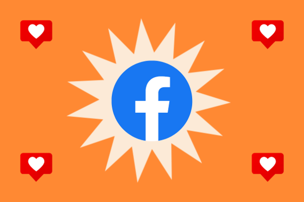 Facebook logo wrong a starburst connected an orangish inheritance surrounded by hearts