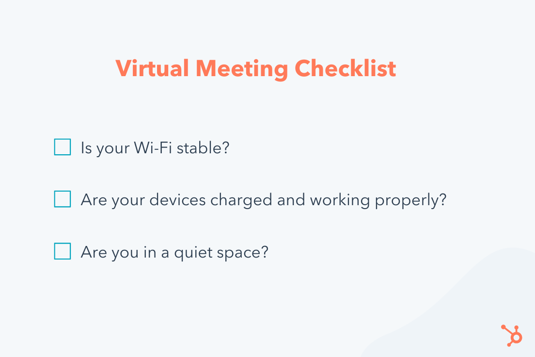 Virtual meeting checklist to make a good first impression