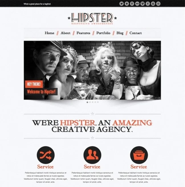 Best Vintage Retro Style WordPress Themes: Hipster