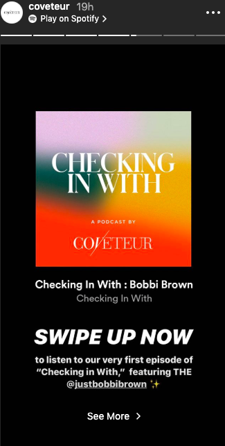 Coveteur Podcast Swipe Up