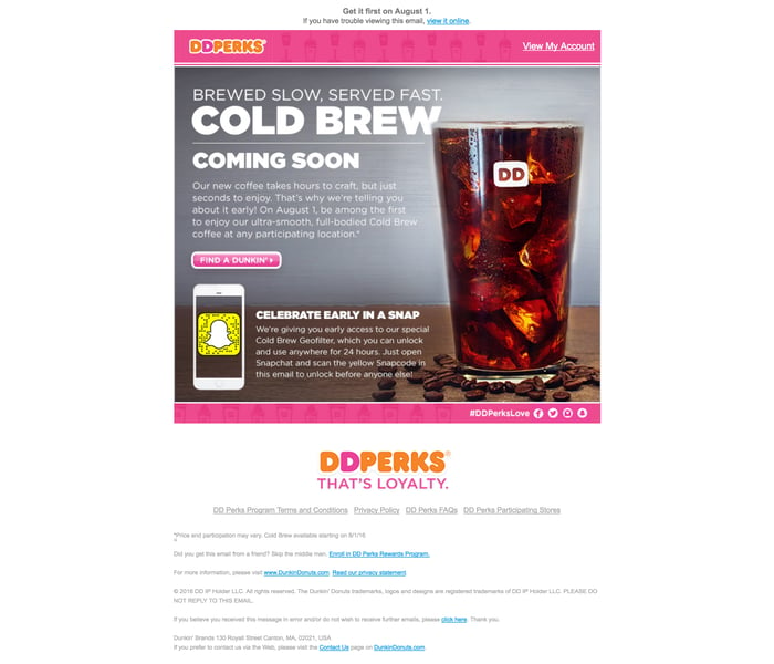 DDPerks Email  lead nurturing example