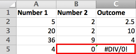 get rid of the #value errors in excel for mac