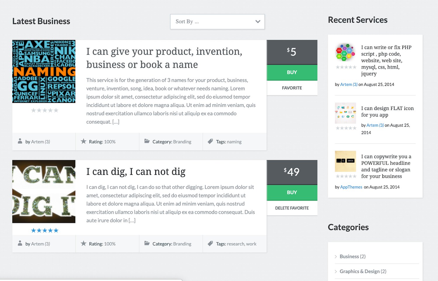 Responsive design examples of micro job site with taskerr wordpress theme