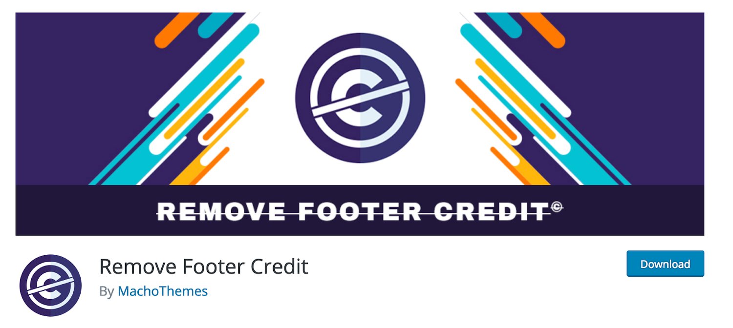 footer credit plugin on how to edit footer in WordPress