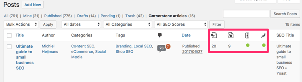 Use Yoast SEO's internal linking tool to improve your site structure