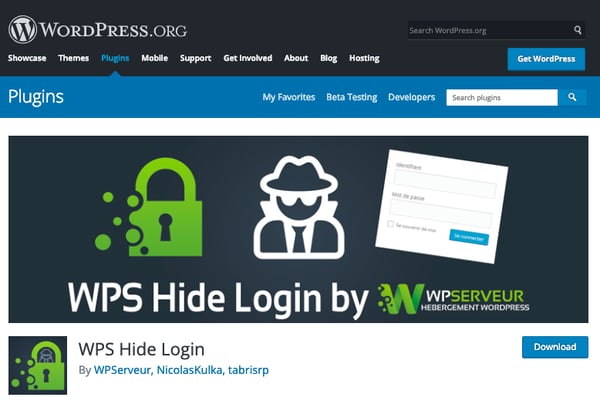 WPS Hide Login in official WordPress plugin directory