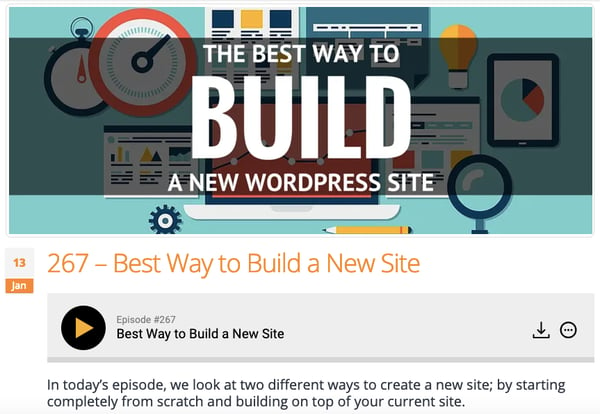 Your Website Engineer podcast episode #267: Best Way to Build a New Site