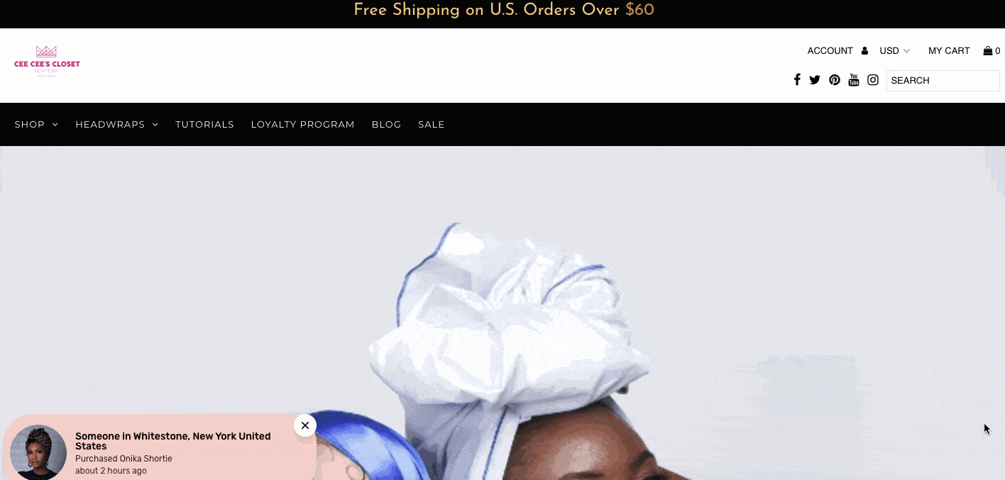 Ecommerce site Cee Cees Closet NYC built on Shopify-min