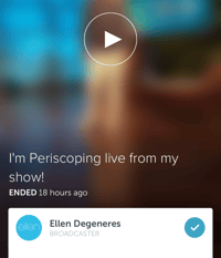 Ellen Degeneres Periscope