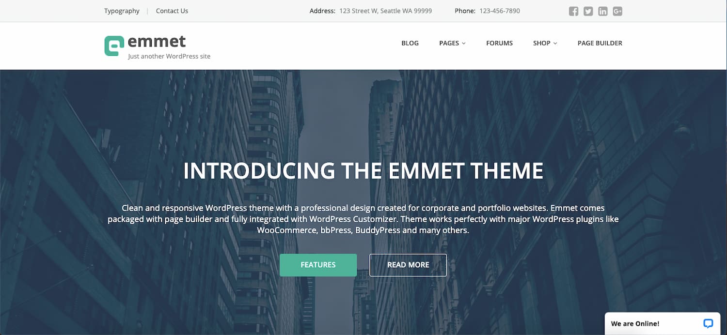 Emmet theme for WordPress community sites built with BuddyPress