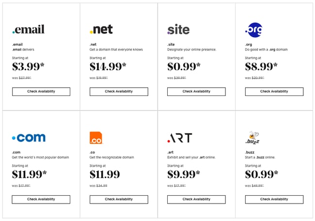 benefits of a custom domain: you can choose the best extension for you