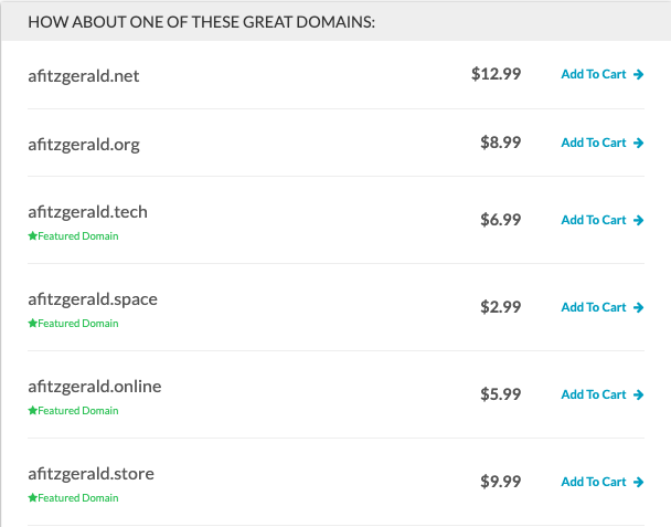 how to get your own domain: variations of custom domain name generated by domain.com