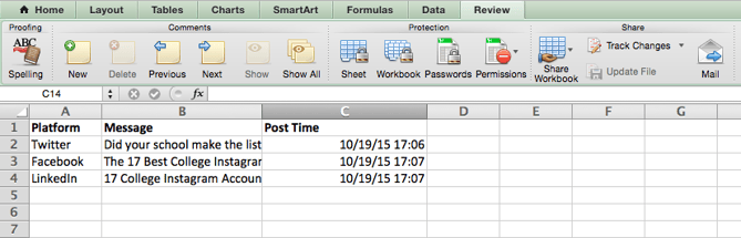 Insert a current date and time into a cell in Excel