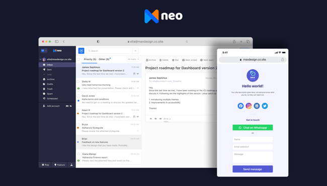 Email services, Neo inbox