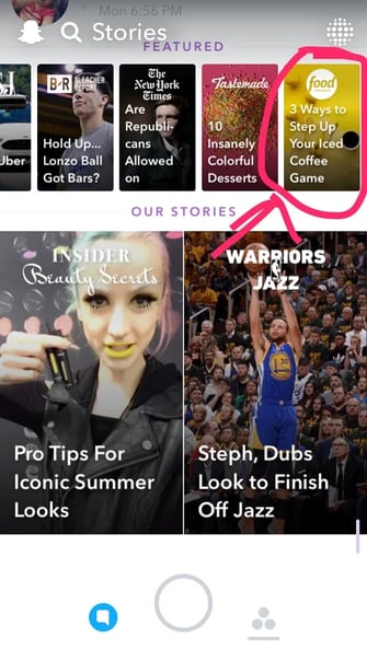 Featured Snapchat Stories