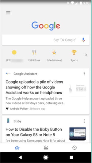 Original Google feed