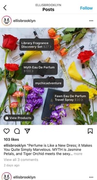 Instagram shoppable tag example