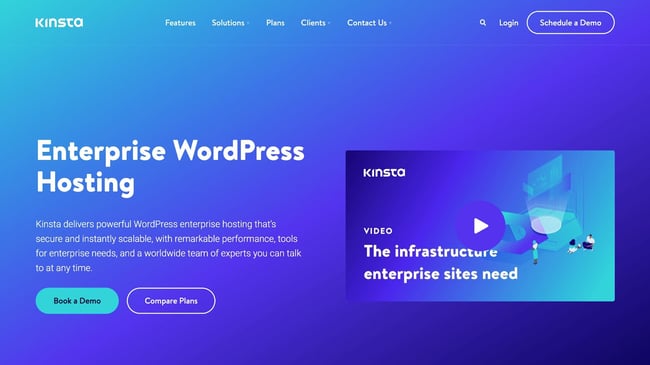 wordpress enterprise hosting: kinsta